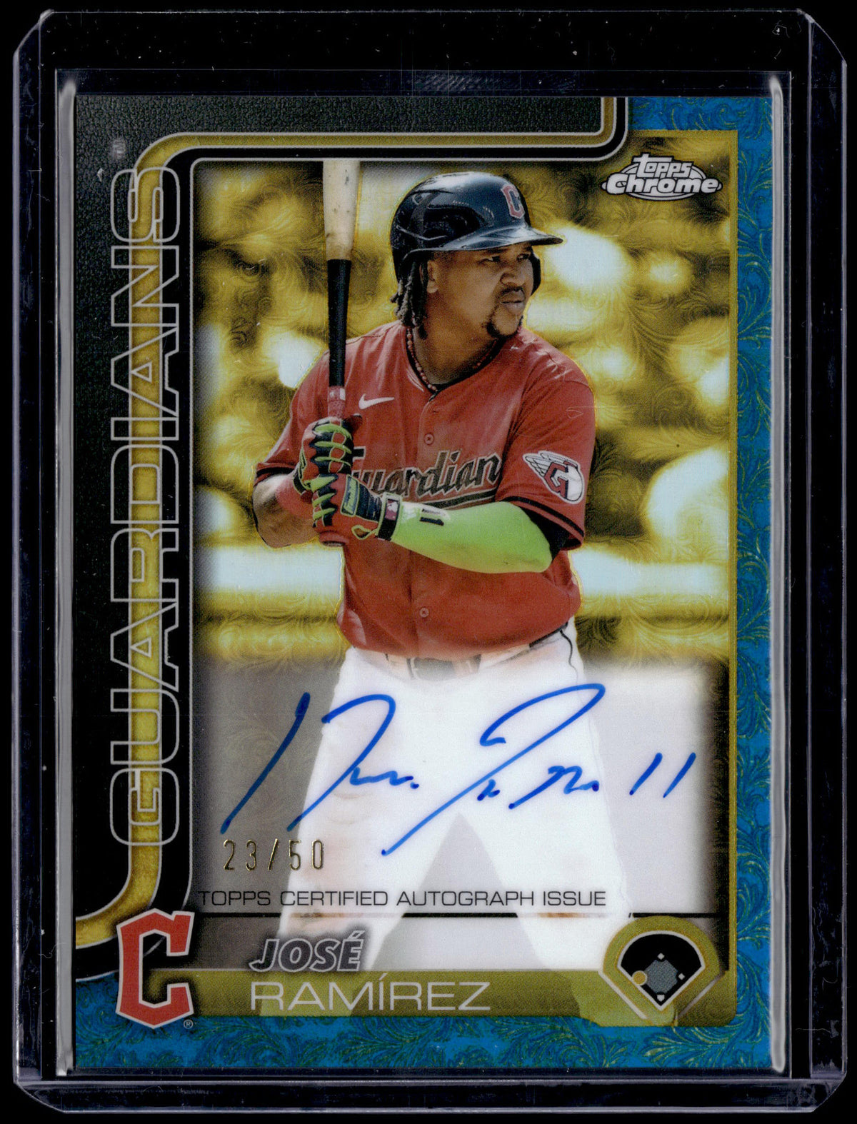HL-P01 2025 Topps Gilded Collection José Ramírez #CGA-JRA Gold /50 Auto