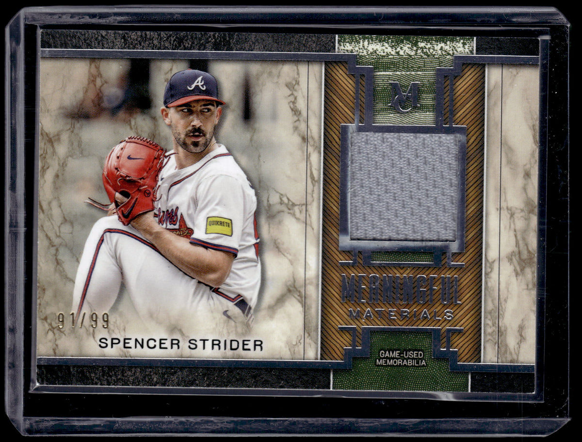 HL-P01 2025 Topps Museum Spencer Strider Meaningful Material Relic /99 MMR-SS