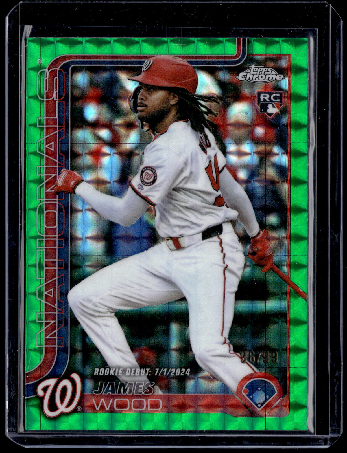 2025 HL-P01 Topps Chrome Update Series James Wood #USC95 Green RayWave RC /99