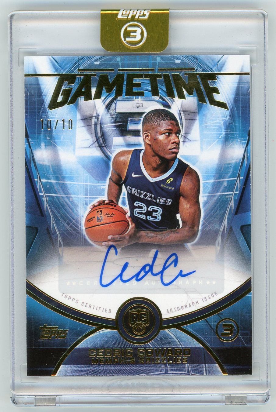 HL-P01 2026 Topps 3 Gametime Cedric Coward #GT-CC /10 Auto RC