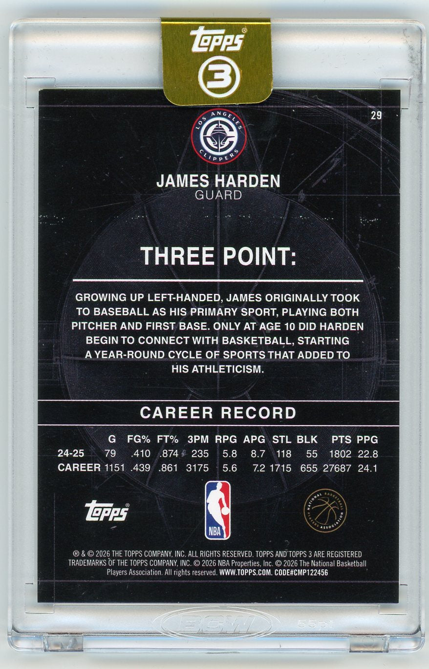 2026 HL-P01 Topps 3 Basketball James Harden #29 /10