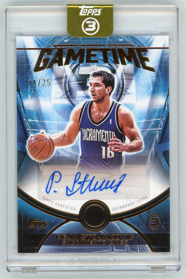 HL-P01 2026 Topps 3 Gametime Peja Stojakovic #GT-PS /25 Auto
