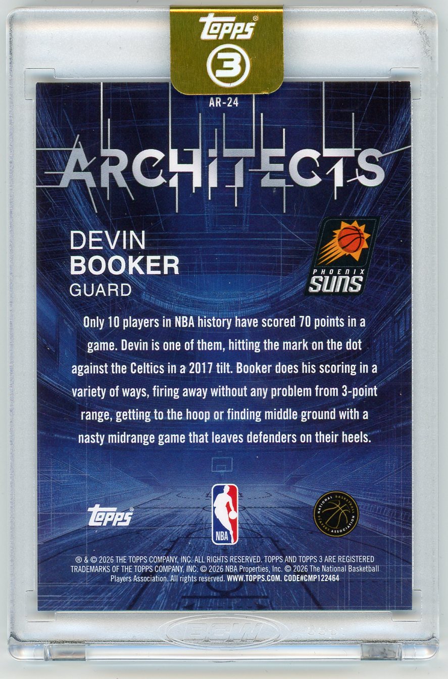 HL-P01 2026 Topps Topps 3 Architects Devin Booker #AR-24 /49