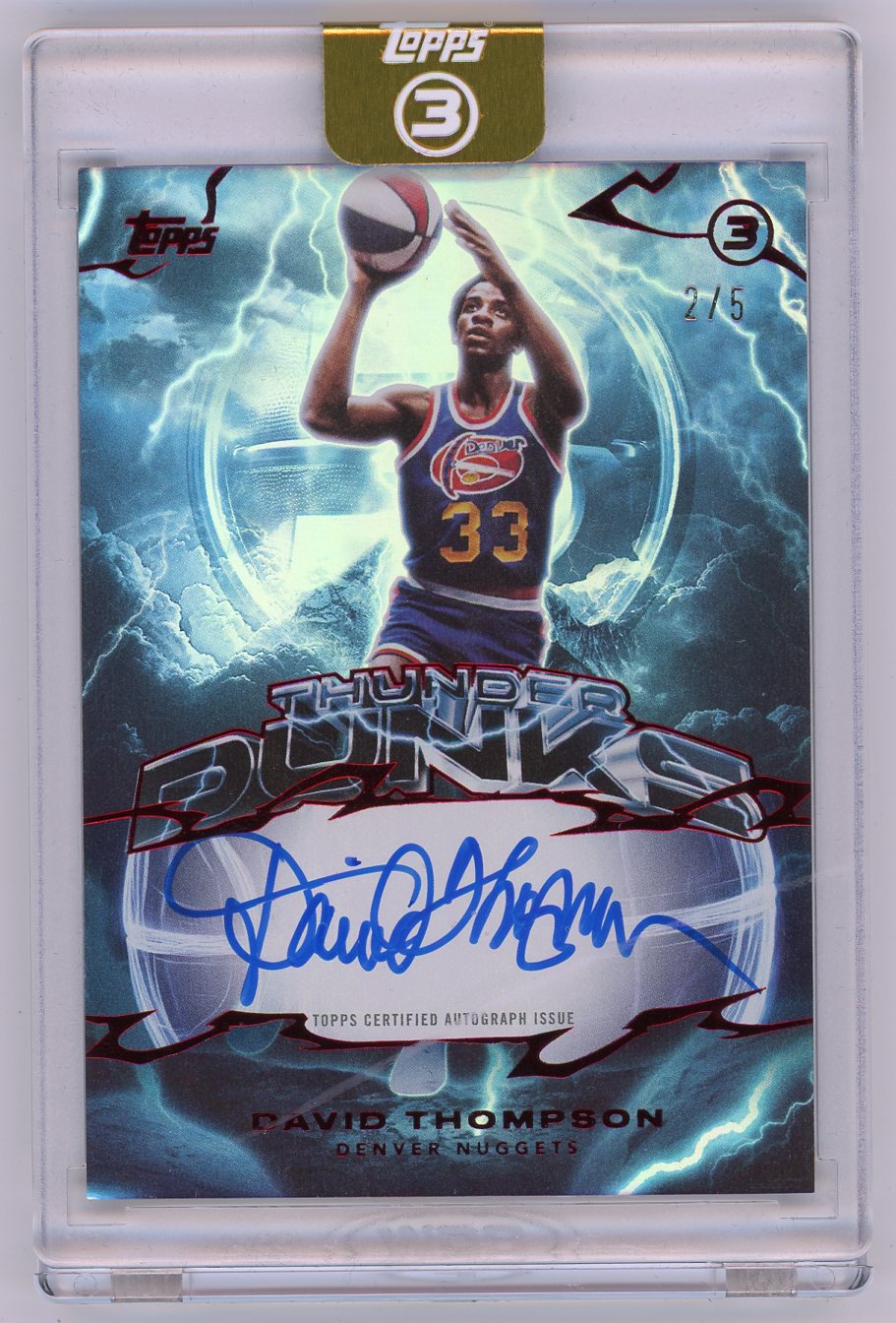 HL-P01 2026 Topps 3 Basketball Thunder Dunks David Thompson #TD-DT /5 Auto