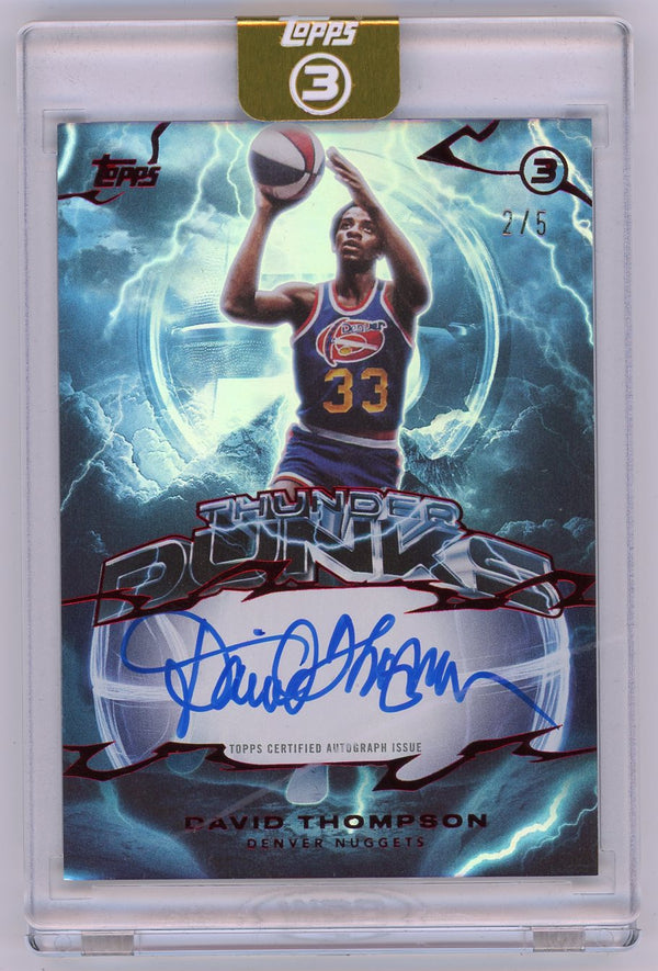 HL-P01 2026 Topps 3 Basketball Thunder Dunks David Thompson #TD-DT /5 Auto