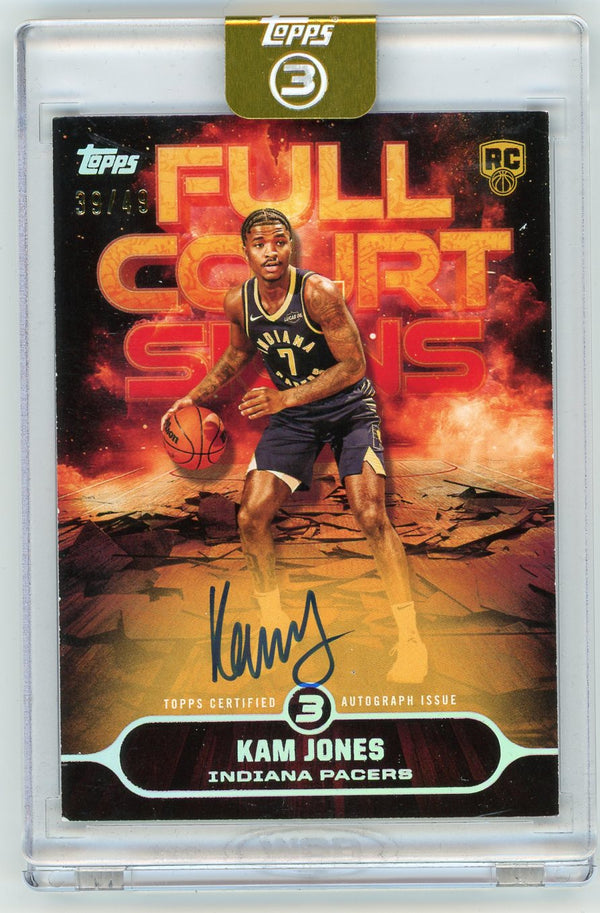 HL-P01 2026 Topps 3 Full Court Signs Kam Jones #FS-KJ /49 Auto RC