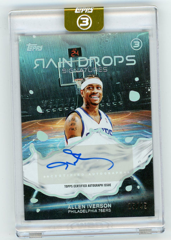 HL-P01 2026 Topps 3 Rain Drops Signatures Allen Iverson #RS-AI /49