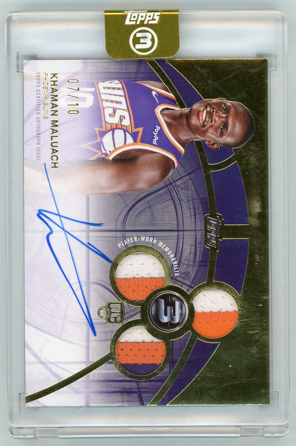 HL-P01 2026 Topps 3 Khaman Maluach #RPH-KM /10 Player-Worn Triple Patch RC