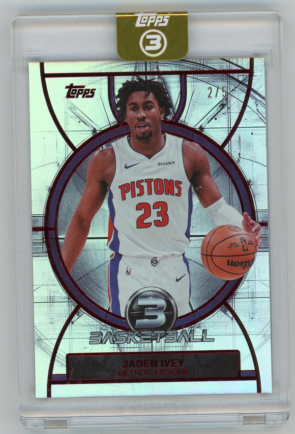 HL-P01 2026 Topps Three Basketball Jaden Ivey #40 /5