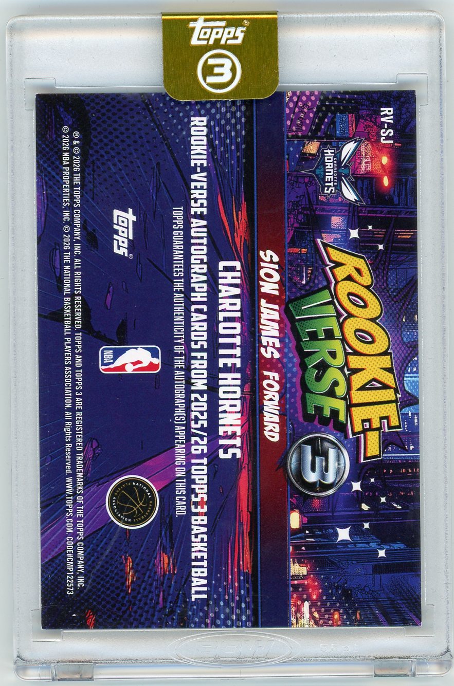 HL-P01 2026 Topps 3 Rookie-Verse Sion James #RV-SJ /49 RC