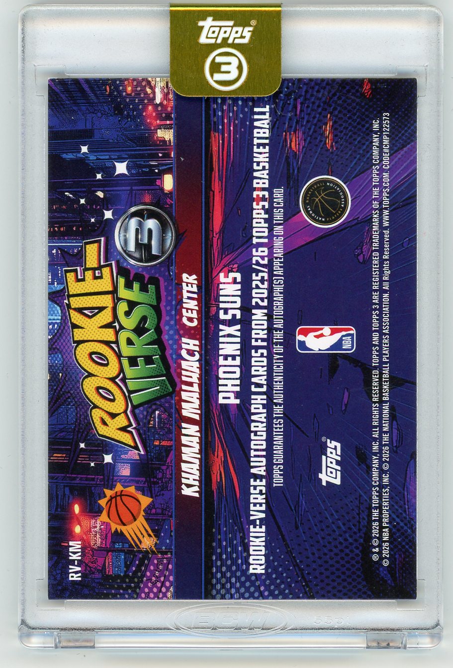HL-P01 2026 Topps 3 Rookie Verse Khaman Maluach #RV-KM /25 RC