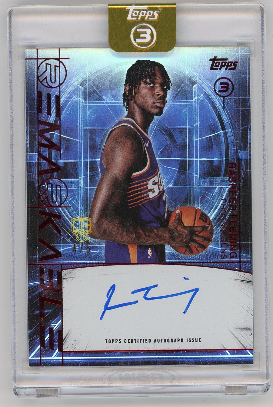 HL-P01 2026 Topps 3 Basketball Remarkable Rasheer Fleming #RM-RF /5