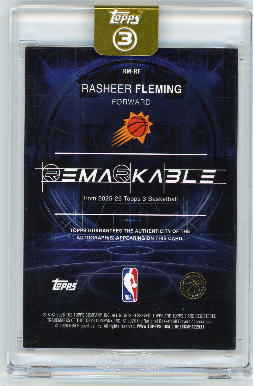 HL-P01 2026 Topps 3 Basketball Remarkable Rasheer Fleming #RM-RF /5