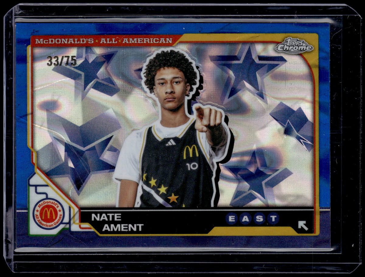 HL-P01 2025 Topps Chrome McDonald's All American Nate Ament #41 Blue Lava /75