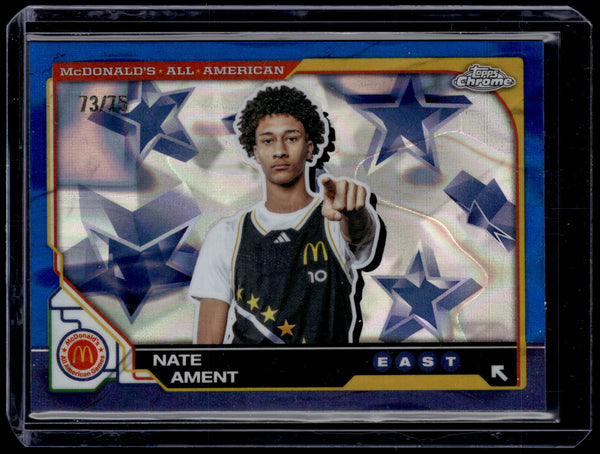 HL-P01 2025 Topps Chrome McDonald's All American Nate Ament #41 Blue Lava /75