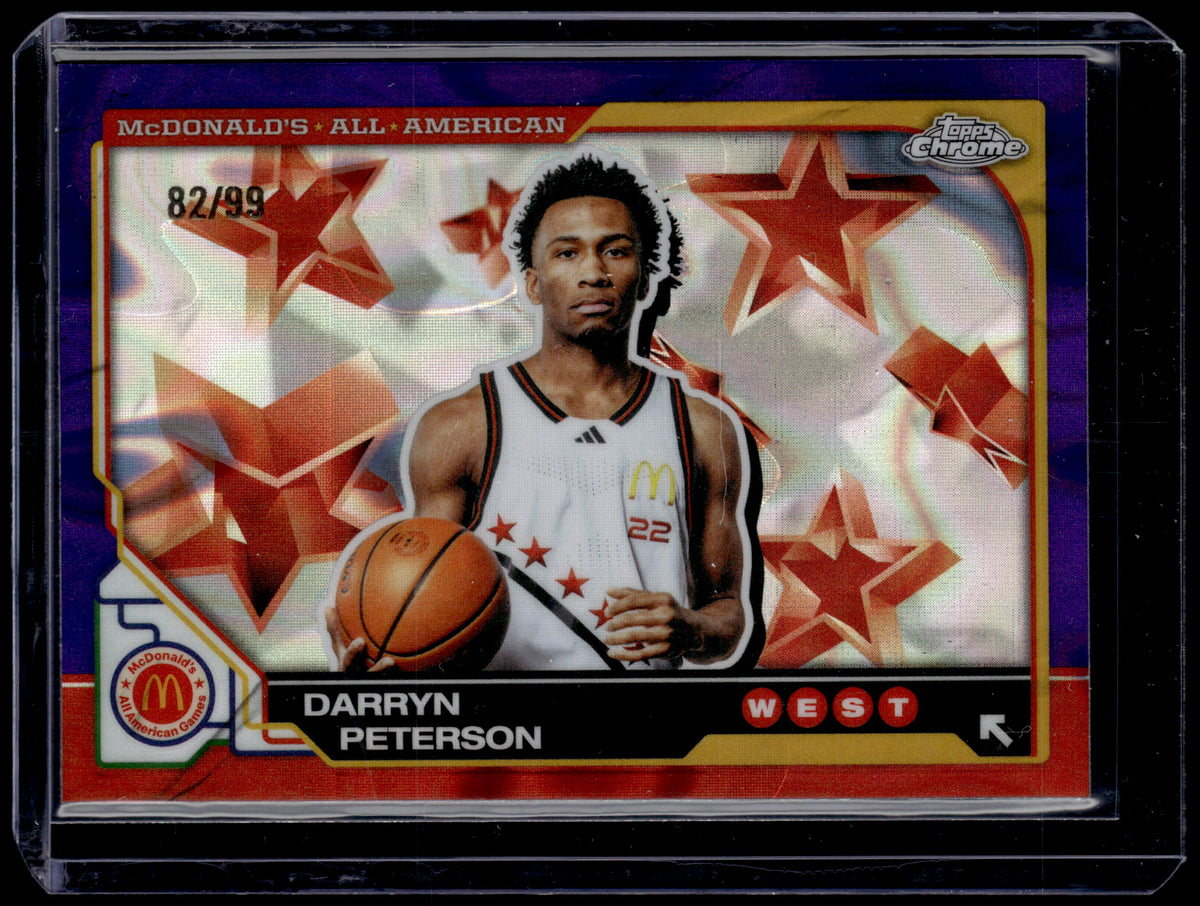 HL-P01 2025 Topps Chrome McDonalds All American Darryn Peterson Purple Refractor