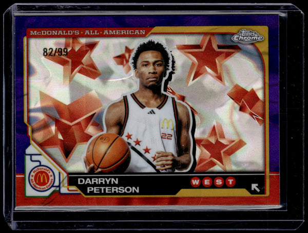 HL-P01 2025 Topps Chrome McDonalds All American Darryn Peterson Purple Refractor