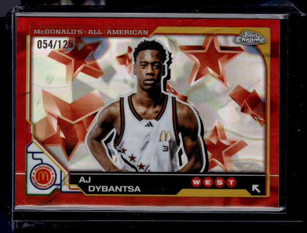 HL-P01 2025 Topps Chrome McDonald's All American AJ Dybantsa Red Refractor /125