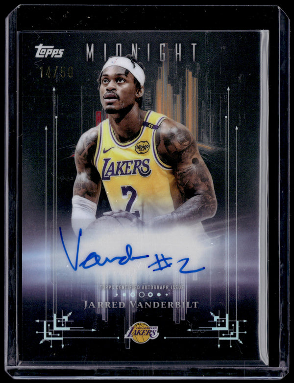 HL-P01 2025 Topps Midnight Dark Marks Jarred Vanderbilt #DM-JV /50 Auto