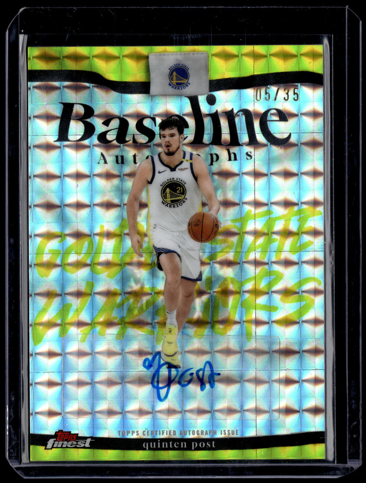 HL-P01 2026 Topps Finest Autographs Quinten Post #BA-QP Yellow Geometric /35