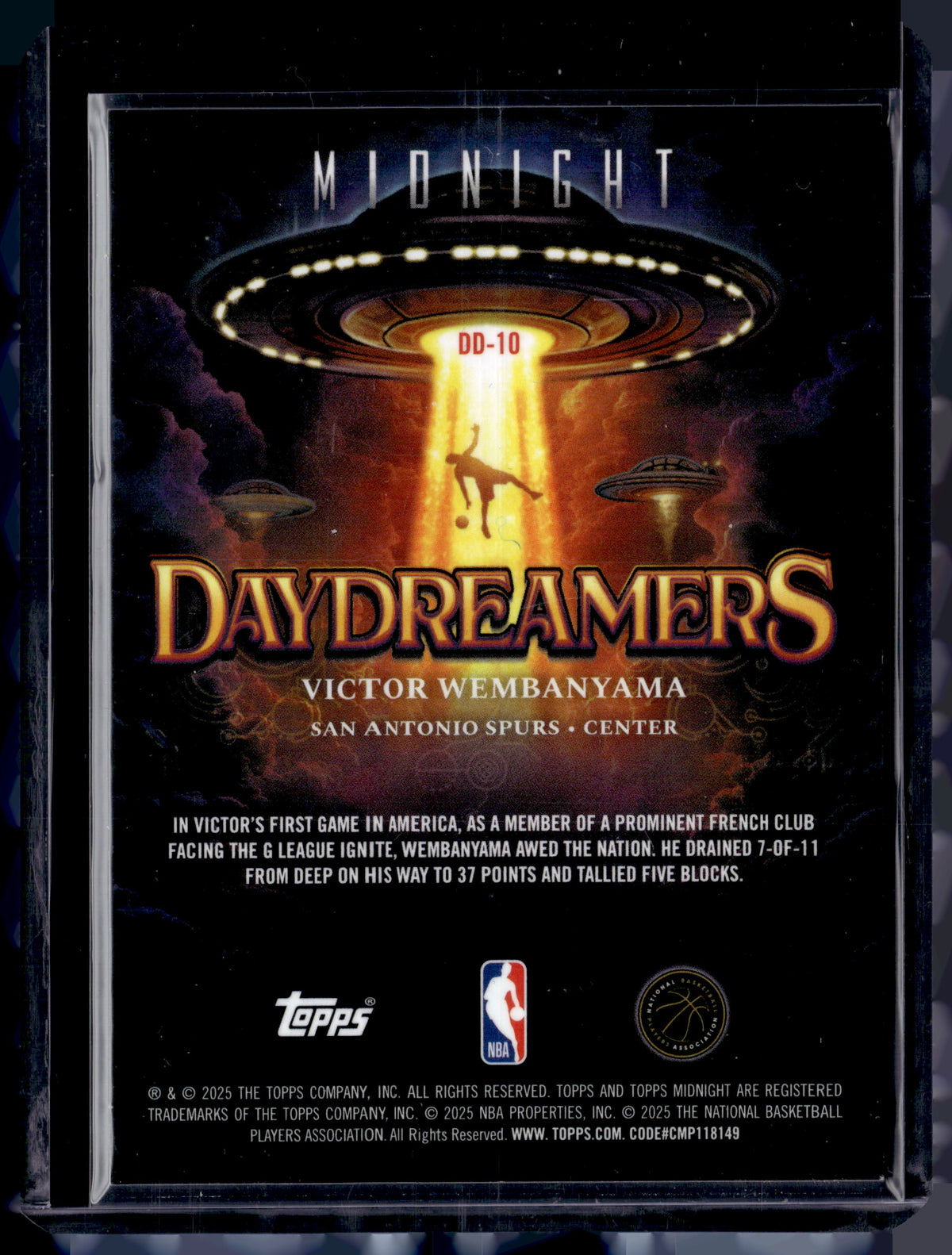 HL-P01 2025 Topps Midnight Daydreamers Victor Wembanyama #DD-10