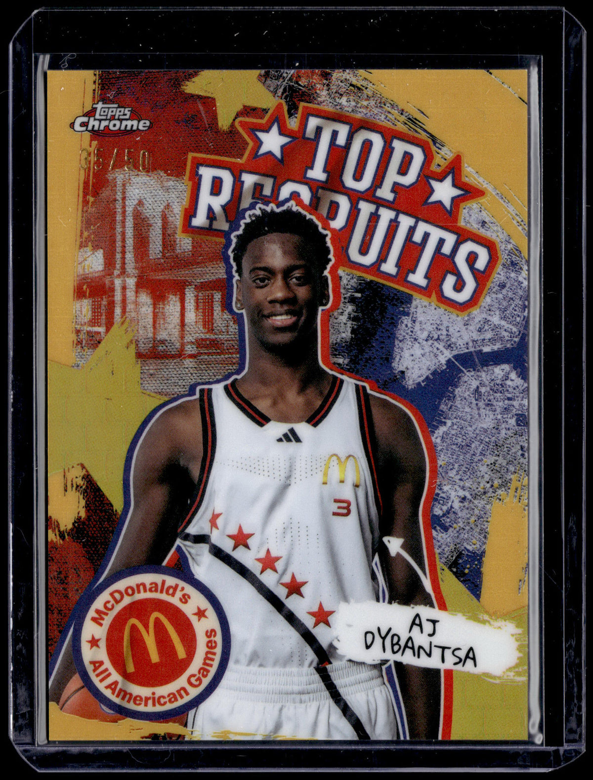 HL-P01 2025 Topps Chrome McDonald's Top Recruits AJ Dybantsa #TP-7 Gold /50