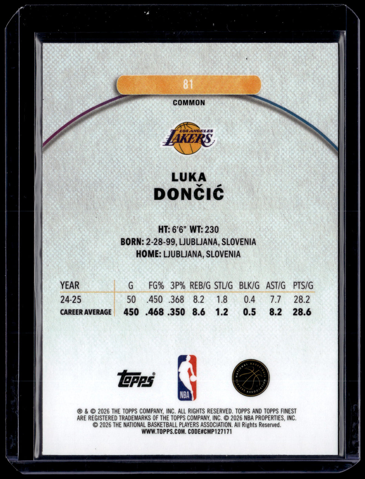 HL-P01 2026 Topps Finest Luka Dončić #81 Geometric