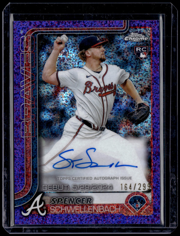 HL-P01 2025 Topps Chrome Update Spencer Schwellenbach RC Purple Speckle /299