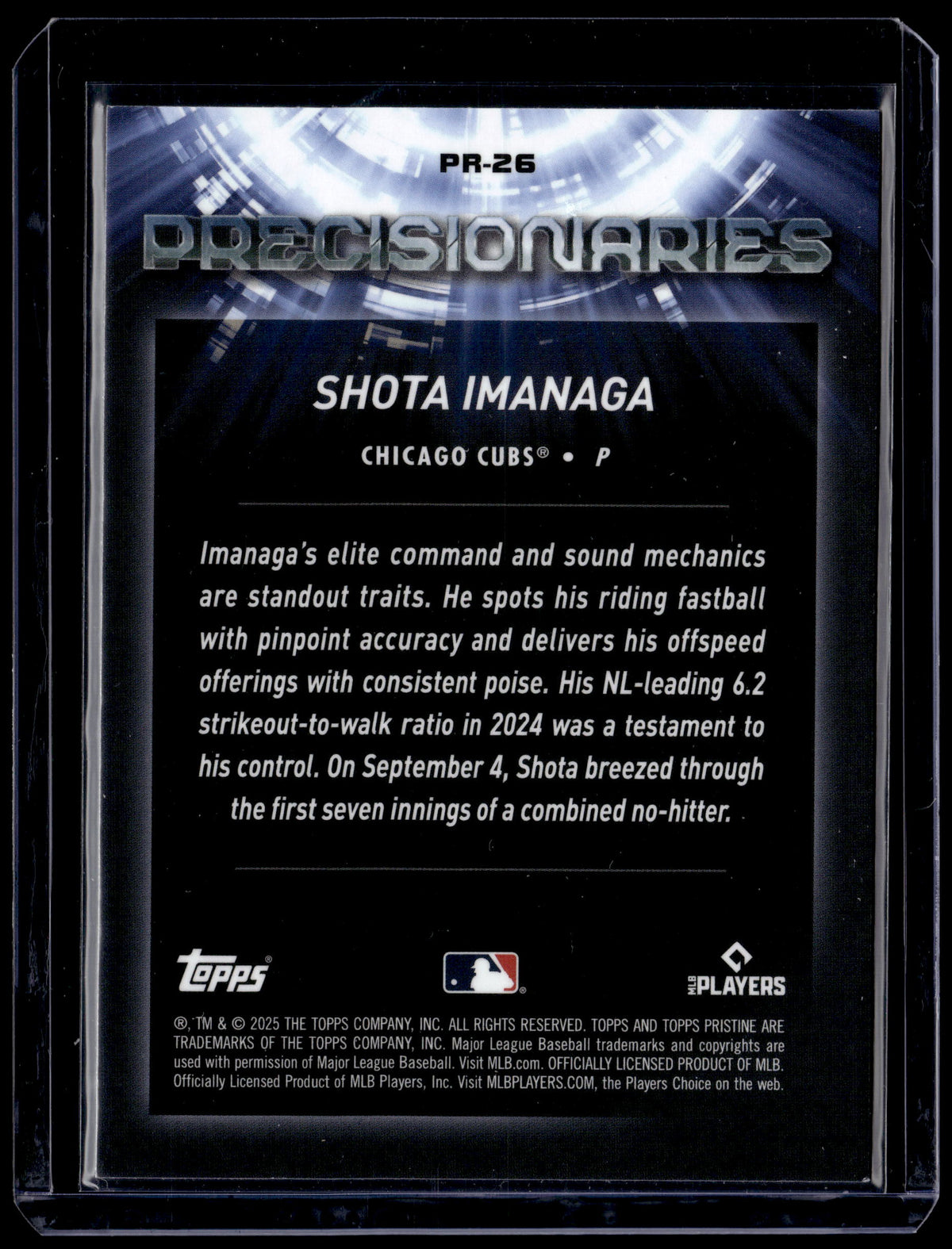 HL-P01 2025 Topps Pristine Precisionaries Shota Imanaga #PR-26