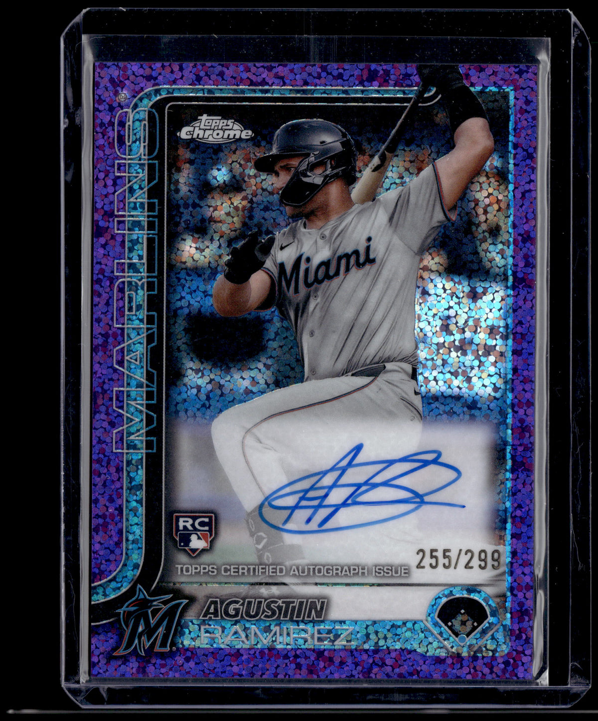 HL-P01 2025 Topps Chrome Agustin Ramirez #RA-AR Purple Speckle /299 Auto RC