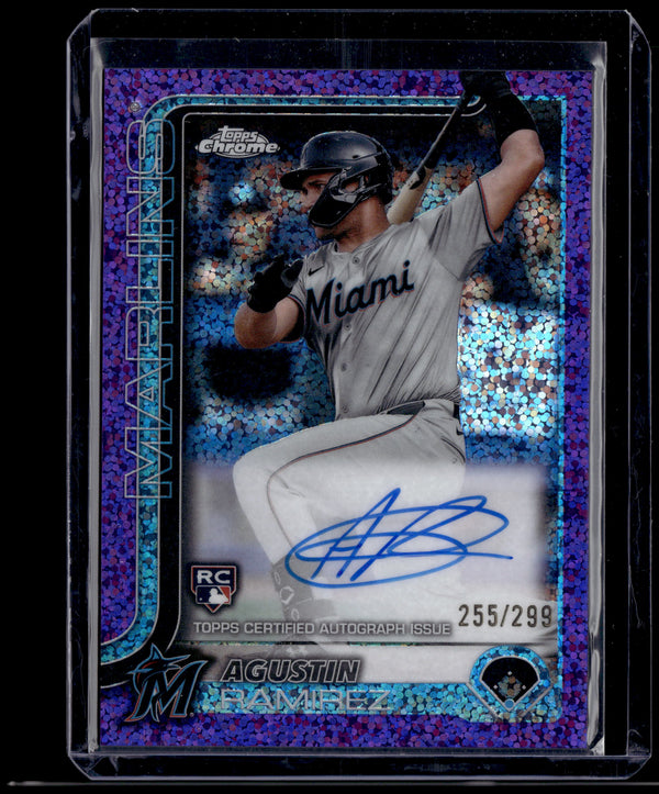 HL-P01 2025 Topps Chrome Agustin Ramirez #RA-AR Purple Speckle /299 Auto RC
