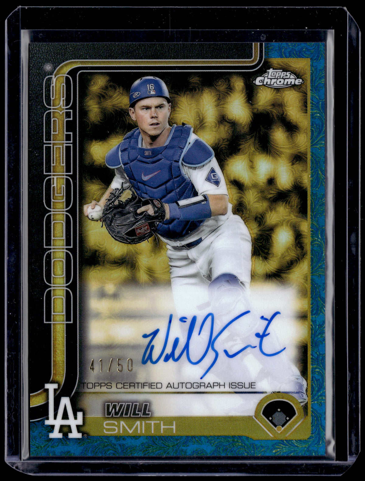 HL-P01 2025 Topps Chrome Gilded Will Smith #CGA-WS Blue Gold /50 Auto
