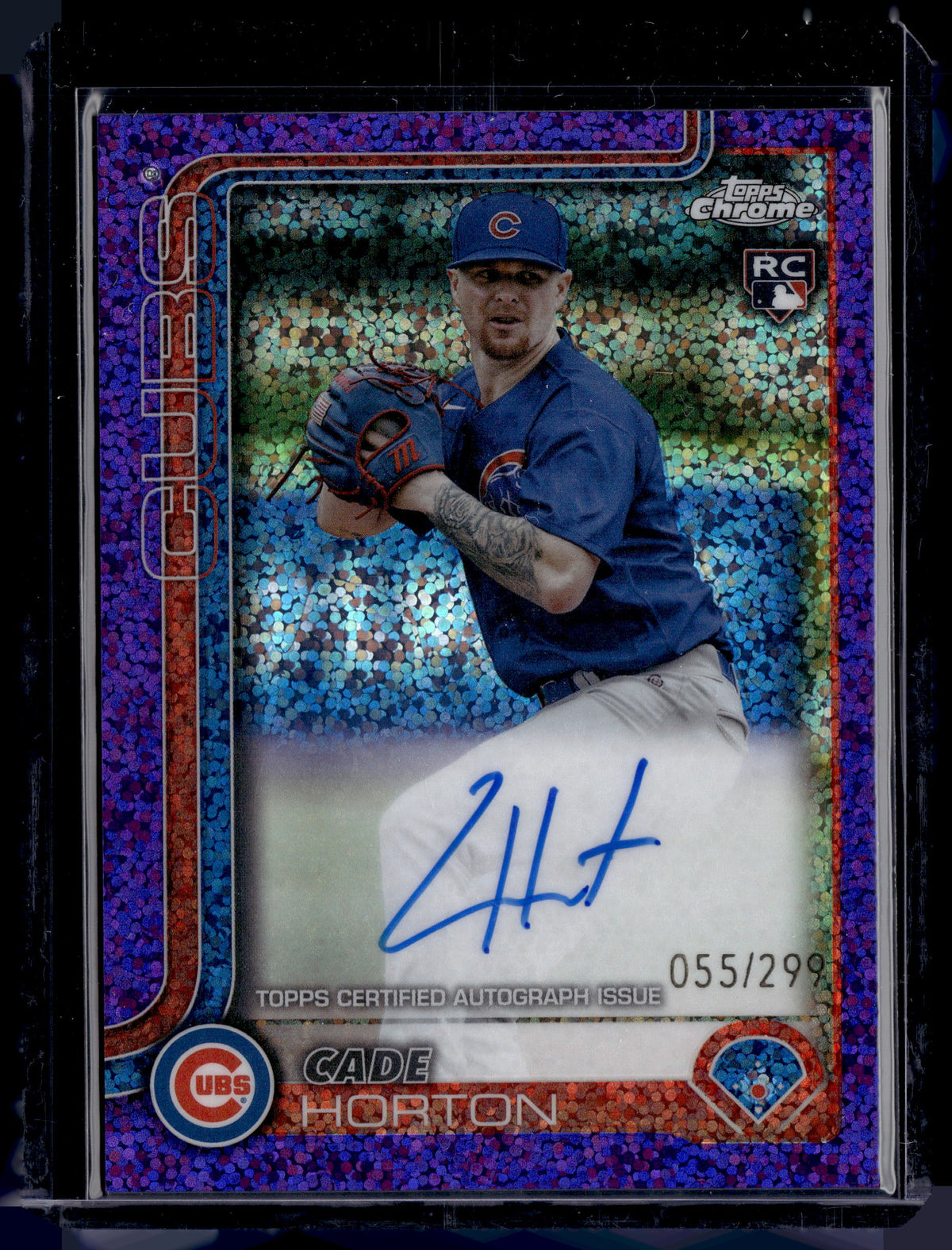 HL-P01 2025 Topps Chrome Cade Horton RC Auto Purple Speckle Refractor /299