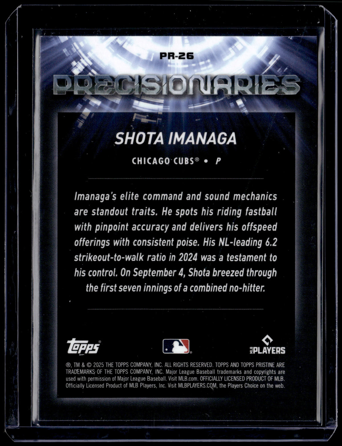HL-P01 2025 Topps Pristine Precisionaries Shota Imanaga #PR-26