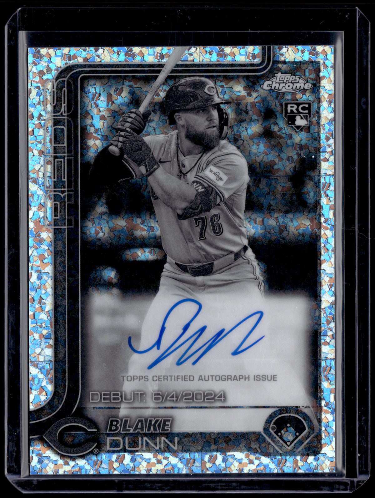 HL-P01 2025 Topps Chrome Update Blake Dunn #CRDA-BD Black White Mini Diamond RC