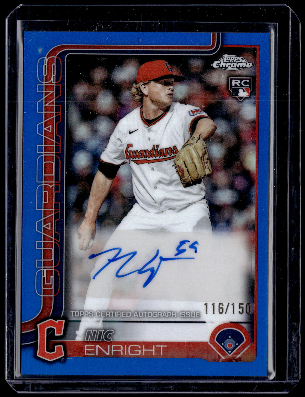 HL-P01 2025 Topps Chrome Nic Enright #AC-NE Blue Refractor /150 RC