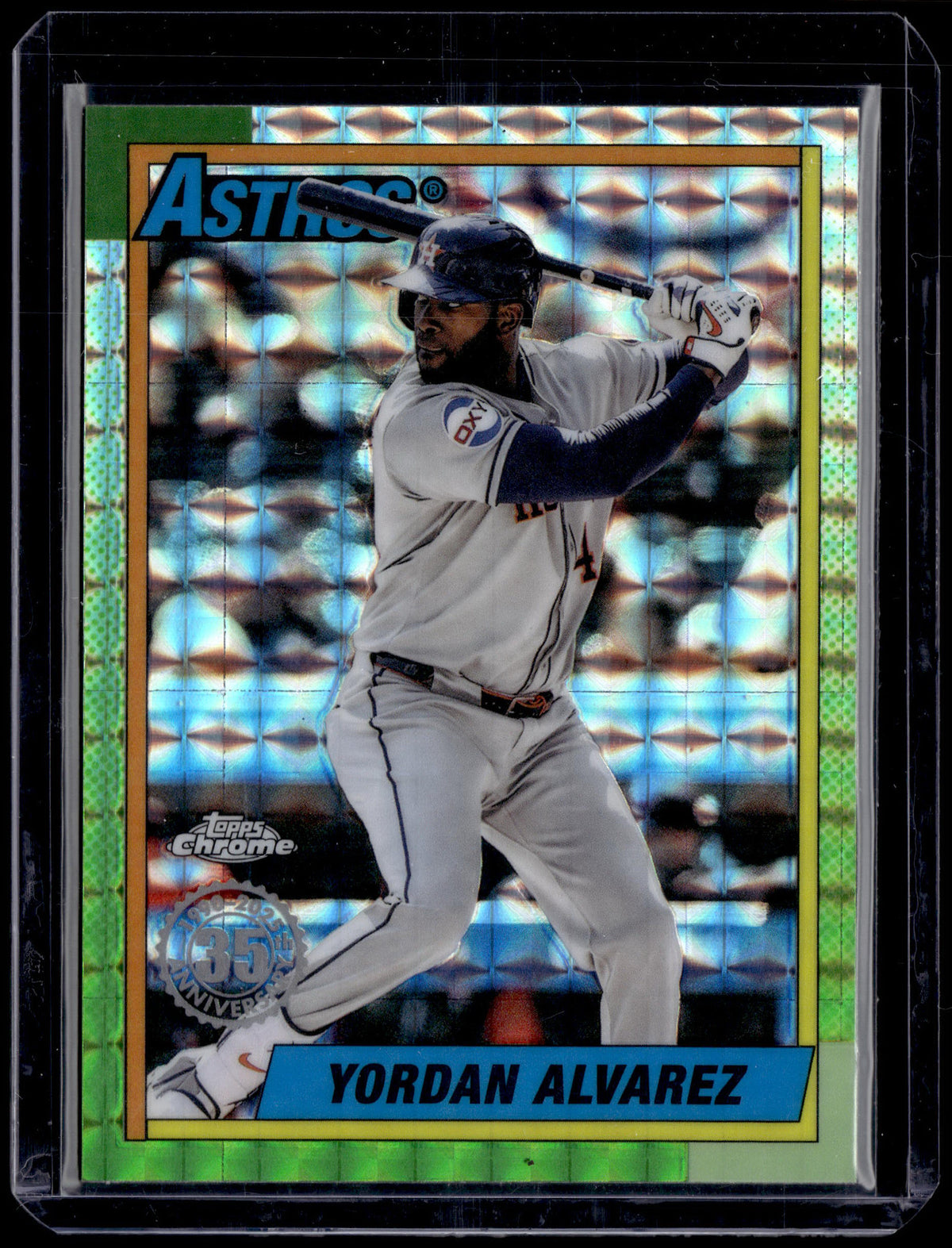 HL-P01 2025 Topps Chrome 1990 Baseball Yordan Alvarez #90CU-7 GreenRefractor