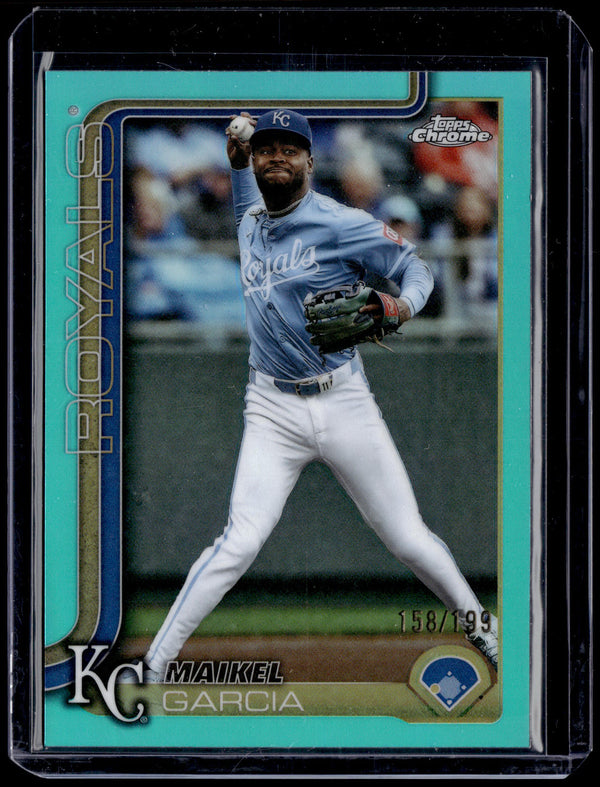 HL-P01 2025 Topps Chrome Update Series Maikel Garcia #USC70 Aqua Refractor /199