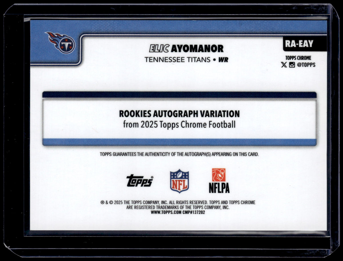 HL-P01 2025 Topps Chrome Elic Ayomanor #RA-EAY Gold Geometric Refr /50 RC Auto