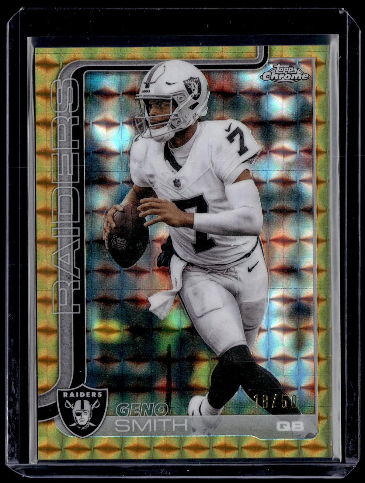HL-P01 2025 Topps Chrome Geno Smith #179 Gold Geometric /50