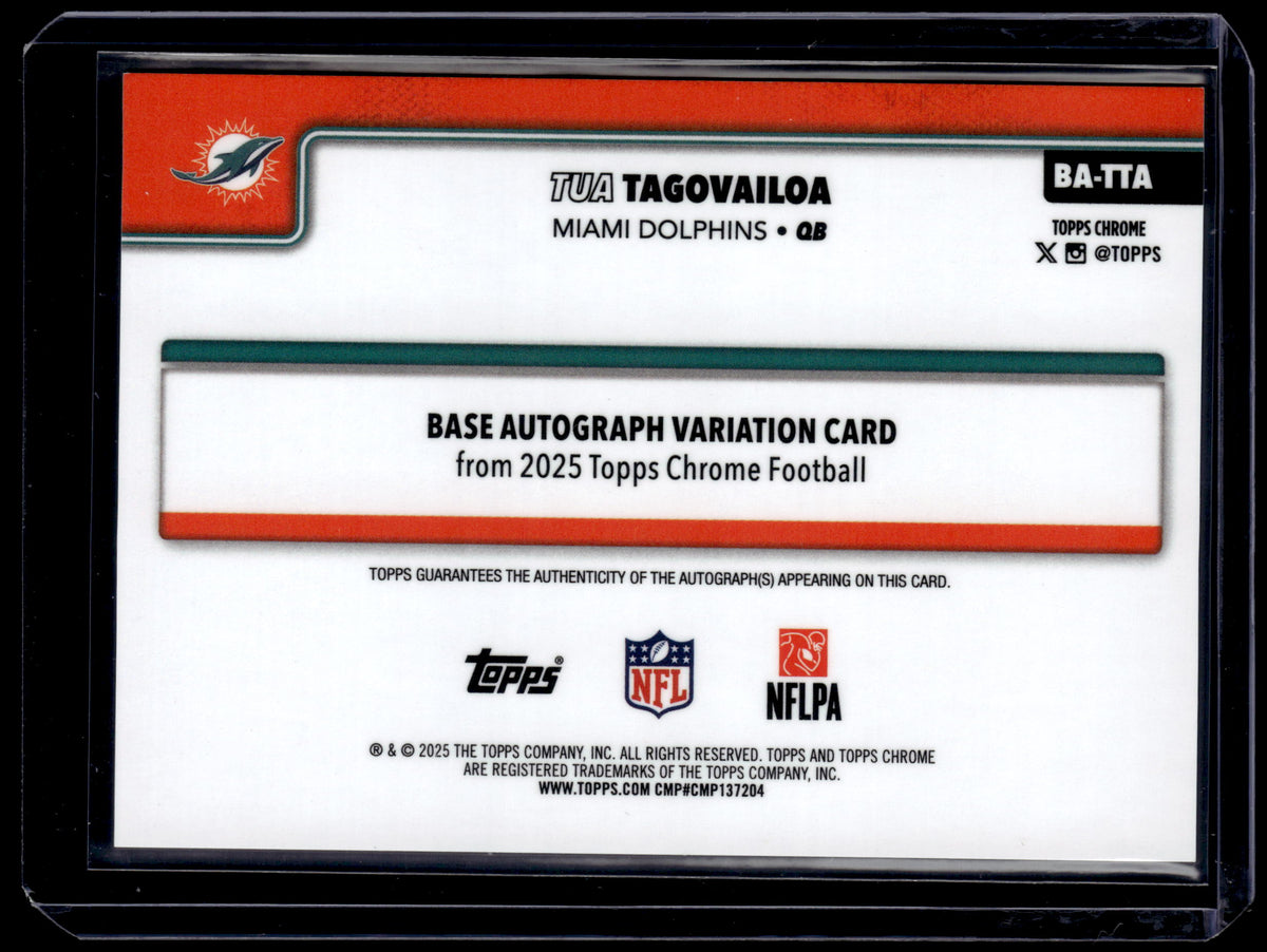 HL-P01 2025 Topps Chrome Football Tua Tagovailoa #BA-TTA Black Geometric /10