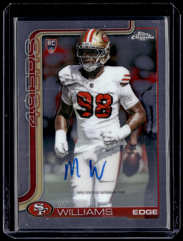 2025 Topps Chrome Mykel Williams #RA-MW RC Auto