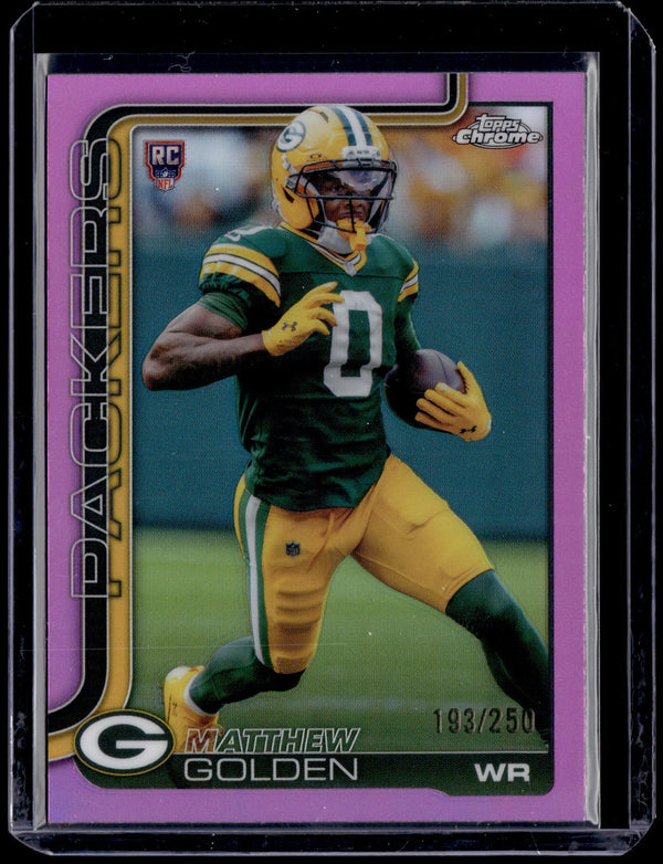 2025 Topps Chrome Matthew Golden #333 Pink Refractor /250 RC