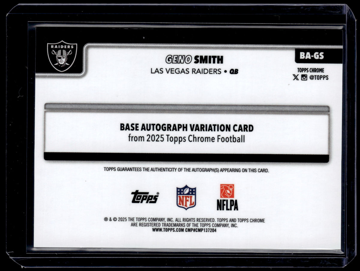 HL-P01 2025 Topps Chrome Geno Smith #BA-GS Purple Geometric /75 Auto
