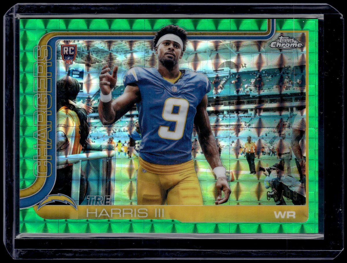 HL-P01 2025 Topps Chrome Tre Harris III #338 Green Geometric /99 RC