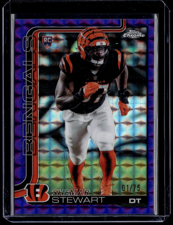 2025 Topps Chrome Shemar Stewart #363 Purple Geometric /75 RC