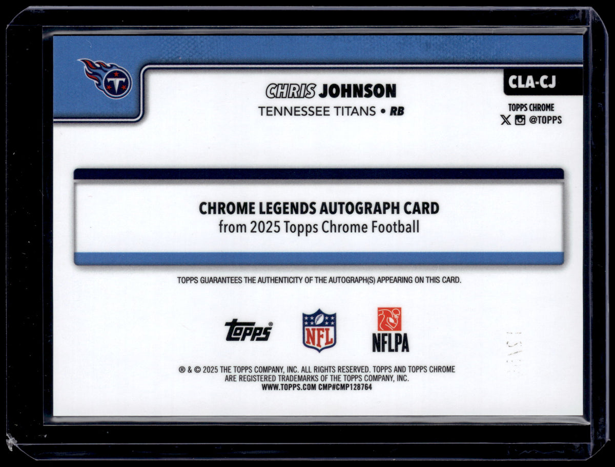 HL-P01 2025 Topps Chrome Football Chris Johnson #CLA-CJ Gold Refractor /50