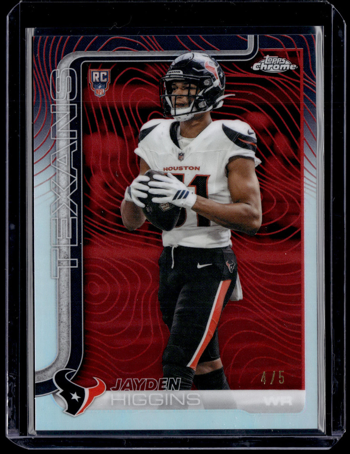 HL-P01 2025 Topps Chrome Jayden Higgins #343 Red Etched Variation /5 RC