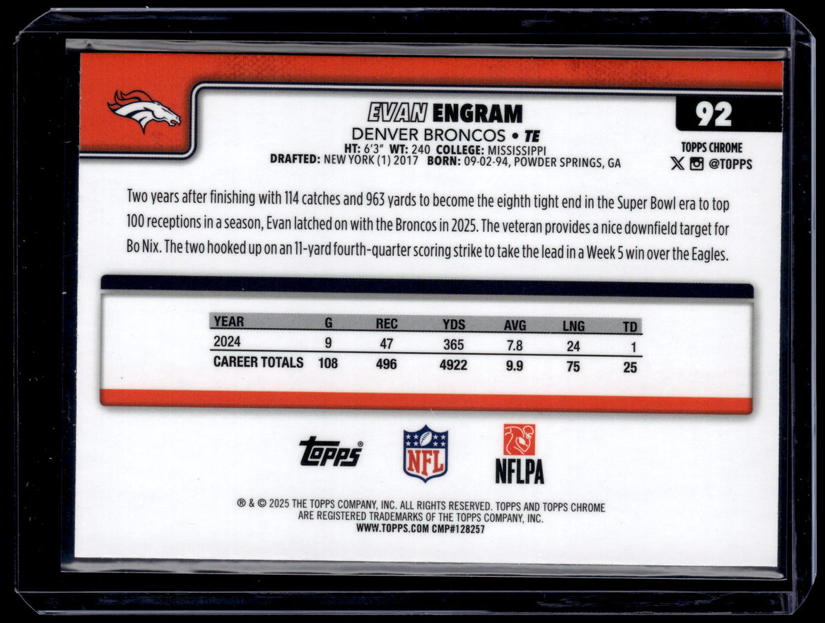 HL-P01 2025 Topps Chrome Evan Engram #92 Geometric