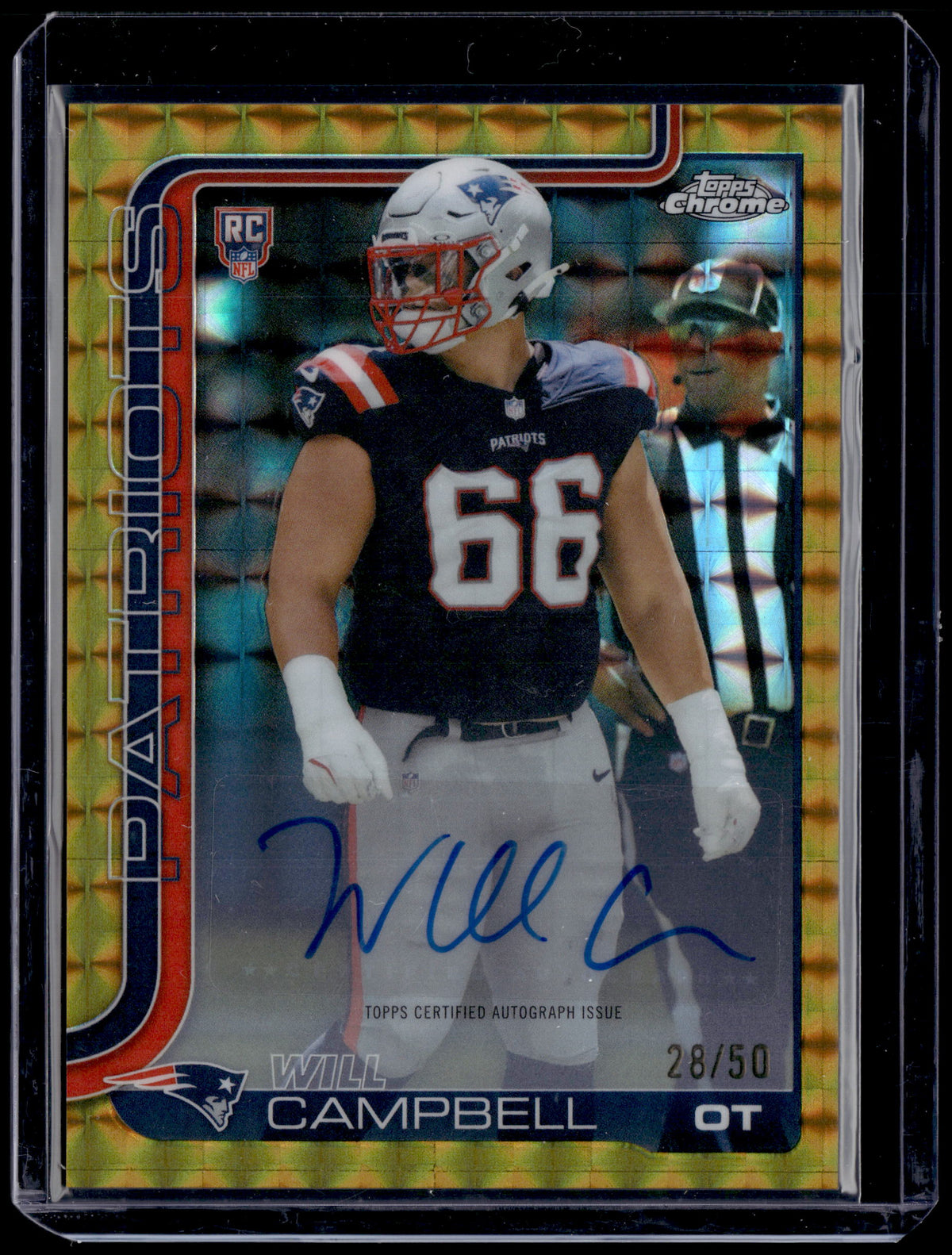 HL-P01 2025 Topps Chrome Will Campbell #RA-WC Gold Geometric /50 RC